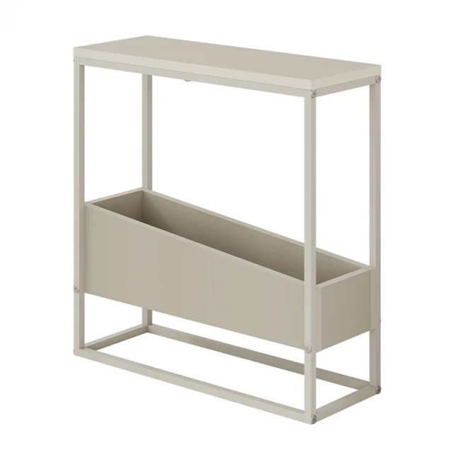 Τραπεζάκι βοηθητικό Lido Megapap χρώμα sandstone 60x22x62εκ.