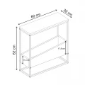 Τραπεζάκι βοηθητικό Lido Megapap χρώμα sandstone 60x22x62εκ.