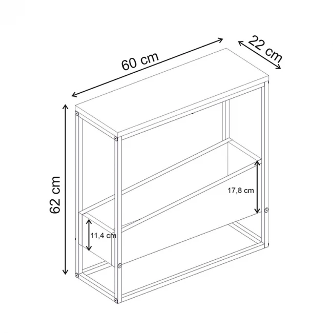 Τραπεζάκι βοηθητικό Lido Megapap χρώμα sandstone 60x22x62εκ.