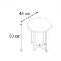 Τραπεζάκι βοηθητικό Mesa Megapap χρώμα sapphire oak Ø45x50εκ.
