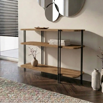 Κονσόλα Notus Megapap χρώμα καρυδί Ud 92x34,5x75εκ.
