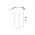 Τραπεζάκι βοηθητικό Roya Megapap χρώμα καρυδί Ud 41,5x32x56εκ.
