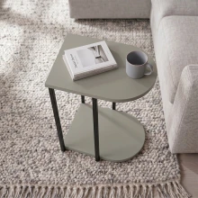 Τραπεζάκι βοηθητικό Roya Megapap χρώμα ash green 41,5x32x56εκ.