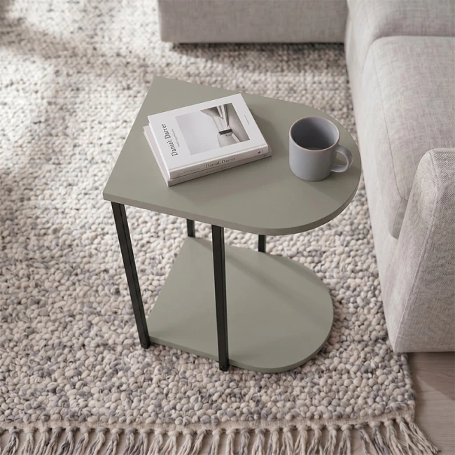 Τραπεζάκι βοηθητικό Roya Megapap χρώμα ash green 41,5x32x56εκ.