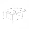 Τραπεζάκι σαλονιού Loana Megapap χρώμα καρυδί Ud 120x70x40εκ.