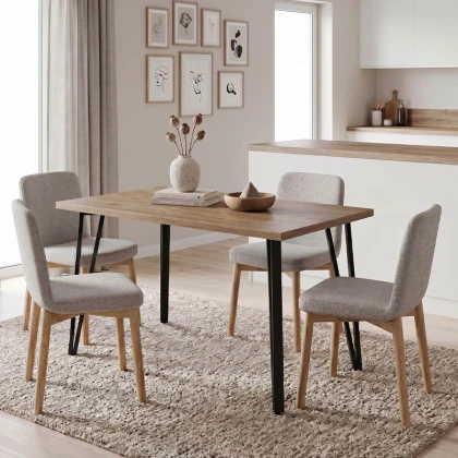 Τραπέζι Xana Megapap χρώμα sepet oak 120x70x77,5εκ.