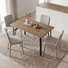 Τραπέζι Xana Megapap χρώμα sepet oak 120x70x77,5εκ.