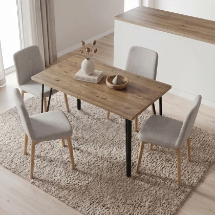 Τραπέζι Xana Megapap χρώμα sepet oak 120x70x77,5εκ.