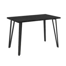 Τραπέζι Xana Megapap χρώμα black wood 120x70x77,5εκ.