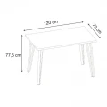Τραπέζι Xana Megapap χρώμα black wood 120x70x77,5εκ.