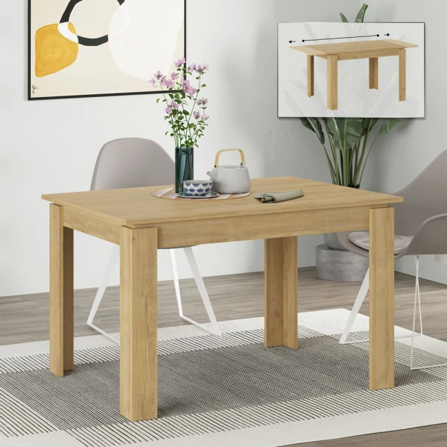 Τραπέζι Tolmen Megapap επεκτεινόμενο χρώμα sapphire oak 120/170x80x75εκ.