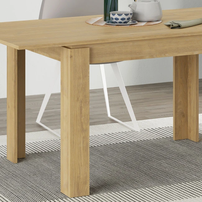 Τραπέζι Tolmen Megapap επεκτεινόμενο χρώμα sapphire oak 120/170x80x75εκ.