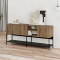 Μπουφές Amira Megapap χρώμα καρυδί Ud - black wood 180x40x80εκ.