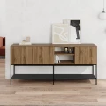 Μπουφές Amira Megapap χρώμα καρυδί Ud - black wood 180x40x80εκ.