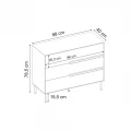 Συρταριέρα Arch Megapap χρώμα sandstone 98x40x78,5εκ.