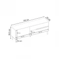 Έπιπλο τηλεόρασης Arch Megapap χρώμα sandstone 150x35x56,5εκ.