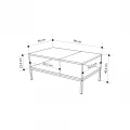 Τραπεζάκι σαλονιού Cailin Megapap χρώμα sandstone - sepet oak 90x56x40,6εκ.