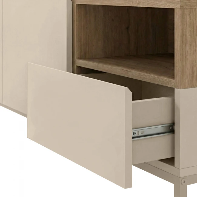 Έπιπλο τηλεόρασης Cailin Megapap χρώμα sandstone - sepet oak 140x41,8x55εκ.