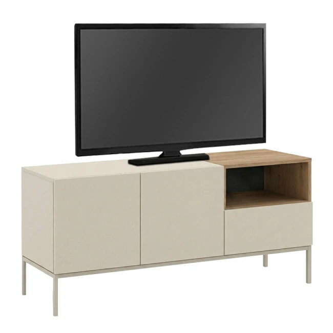 Έπιπλο τηλεόρασης Cailin Megapap χρώμα sandstone - sepet oak 140x41,8x55εκ.