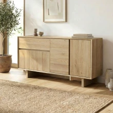 Μπουφές Capri Megapap χρώμα sapphire oak 146x45x76,5εκ.