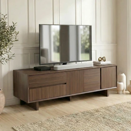 Έπιπλο τηλεόρασης Capri Megapap χρώμα καρυδί milano 180x45x55εκ.
