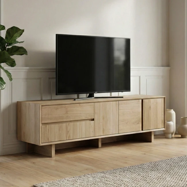 Έπιπλο τηλεόρασης Capri Megapap χρώμα sapphire oak 180x45x55εκ.