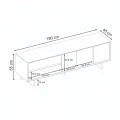 Έπιπλο τηλεόρασης Capri Megapap χρώμα sapphire oak 180x45x55εκ.