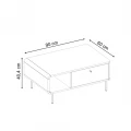 Τραπεζάκι σαλονιού Colia Megapap χρώμα sepet oak 90x60x40,4εκ.