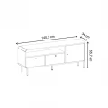 Έπιπλο τηλεόρασης Colia Megapap χρώμα sepet oak 140,3x34x55,7εκ.