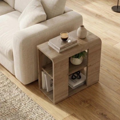 Τραπεζάκι βοηθητικό Colia Megapap χρώμα sepet oak 58x25x50εκ.