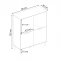 Μπουφές Marquise Megapap χρώμα sandstone 98x40x120εκ.