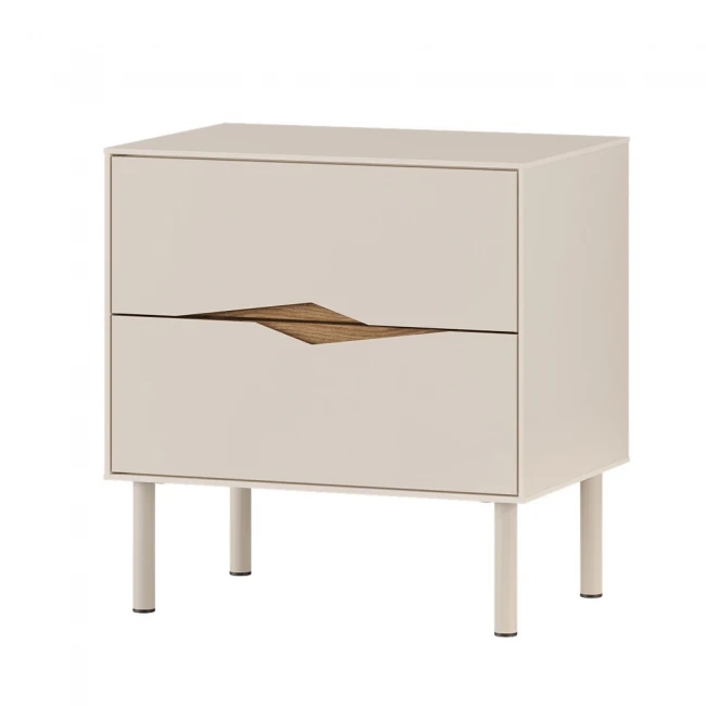 Κομοδίνο Marquise Megapap χρώμα sandstone 50x35x52,3εκ.