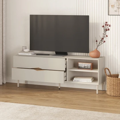 Έπιπλο τηλεόρασης Marquise Megapap χρώμα sandstone 150x35x56εκ.