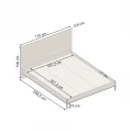 Κρεβάτι Mars Megapap χρώμα καρυδί Ud 160x200εκ.