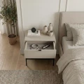 Κομοδίνο Melis Megapap χρώμα sandstone 45x35x56,4εκ.