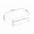 Τραπεζάκι σαλονιού Rovel Megapap χρώμα sepet oak 80,3x50x32,5εκ.