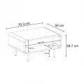 Τραπεζάκι σαλονιού Draen Megapap χρώμα sepet oak 70,3x50x38,7εκ.