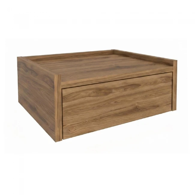 Κομοδίνο επιτοίχιο Brisa Megapap χρώμα καρυδί Ud 42x35x18,2εκ.
