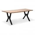 Τραπέζι Walter Megapap Mdf - μεταλλικό χρώμα ακακίας 160x80x75εκ.