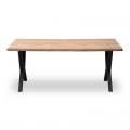 Τραπέζι Walter Megapap Mdf - μεταλλικό χρώμα ακακίας 160x80x75εκ.