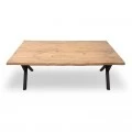 Τραπέζι Walter Megapap Mdf - μεταλλικό χρώμα ακακίας 160x80x75εκ.