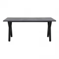 Τραπέζι Walter Megapap Mdf - μεταλλικό χρώμα σκούρο γκρι σκυροδέματος 160x80x75εκ.