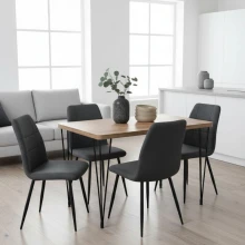 Τραπέζι Roger Megapap Mdf - μεταλλικό χρώμα ακακίας 120x70x75εκ.