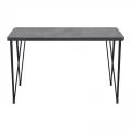 Τραπέζι Roger Megapap Mdf - μεταλλικό χρώμα σκούρο γκρι σκυροδέματος 120x70x75εκ.