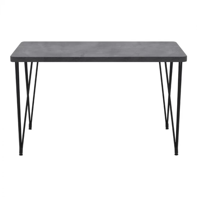 Τραπέζι Roger Megapap Mdf - μεταλλικό χρώμα σκούρο γκρι σκυροδέματος 120x70x75εκ.