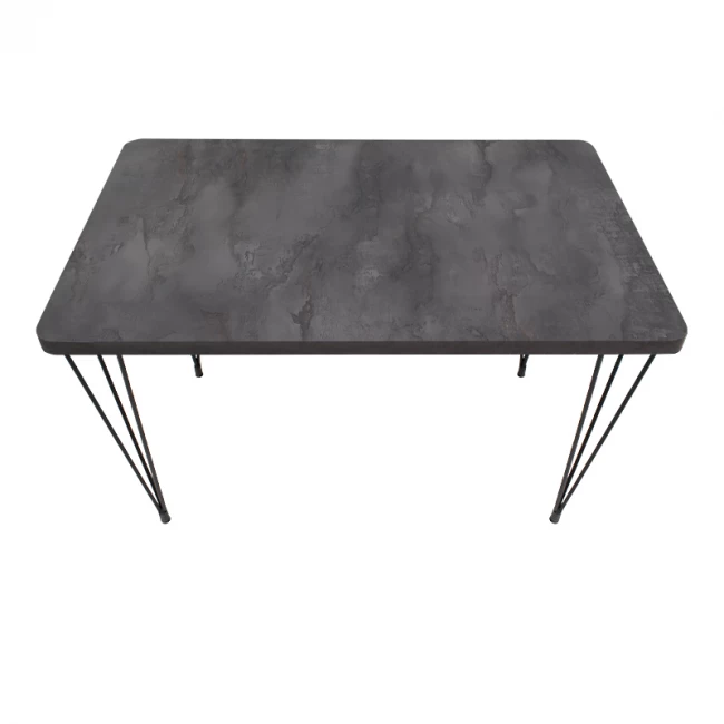 Τραπέζι Roger Megapap Mdf - μεταλλικό χρώμα σκούρο γκρι σκυροδέματος 120x70x75εκ.