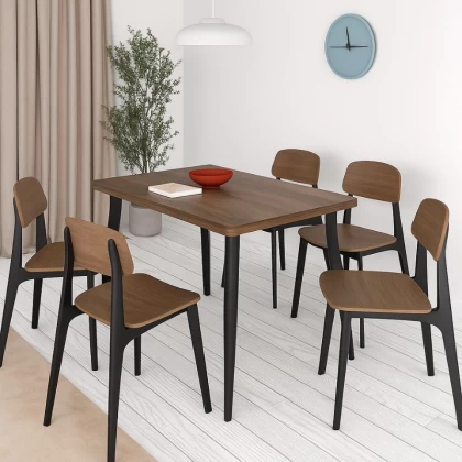 Τραπέζι Levico Megapap Mdf - μεταλλικό χρώμα καπνιστή καρυδιά 120x70x75εκ. Τραπέζι Levico Megapap Mdf - μεταλλικό χρώμα καπνιστή καρυδιά 120x70x75εκ.