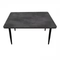 Τραπέζι Levico Megapap Mdf - μεταλλικό χρώμα σκούρο γκρι σκυροδέματος 120x70x75εκ.