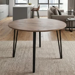 Τραπέζι Zeno Megapap χρώμα ακακίας Ø110x73,5εκ.