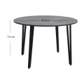 Τραπέζι Zeno Megapap χρώμα σκούρο γκρι σκυροδέματος Ø110x73,5εκ.